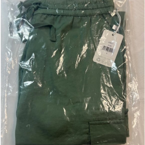 NWT - PJ Salvage Sister Satin Cargo Pants-Sage Size Small - Picture 4 of 8